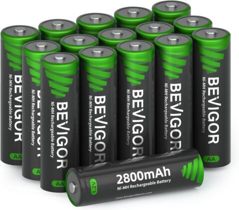 Bevigor 16-pack 2800mAh rechargeable AA batteries deal on Amazon