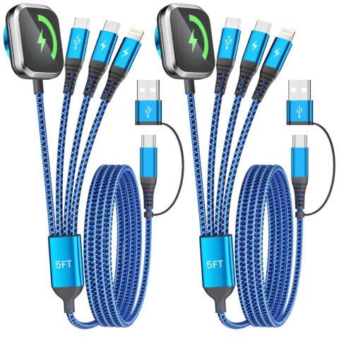 Jogrytece 4-in-2 multi charging cable 2-pack deal on Amazon
