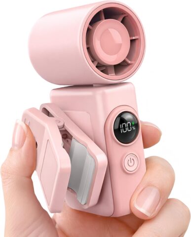 Hotsales 13500RPM 4-speed USB-rechargeable clip-on portable fan deal on Amazon.