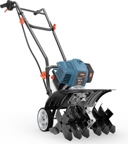 SENIX 4QL 46cc 4-cycle gas powered tiller cultivator deal on Amazon.