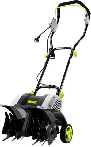 DEKOPRO 18-inch electric tiller cultivator with 15 amp motor deal on Amazon.