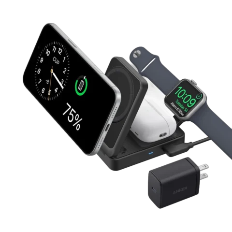Anker MagGo 3-in-1 Qi2 wireless charging station black open box eBay deal